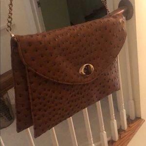 Ostrich leather Crossbody purse